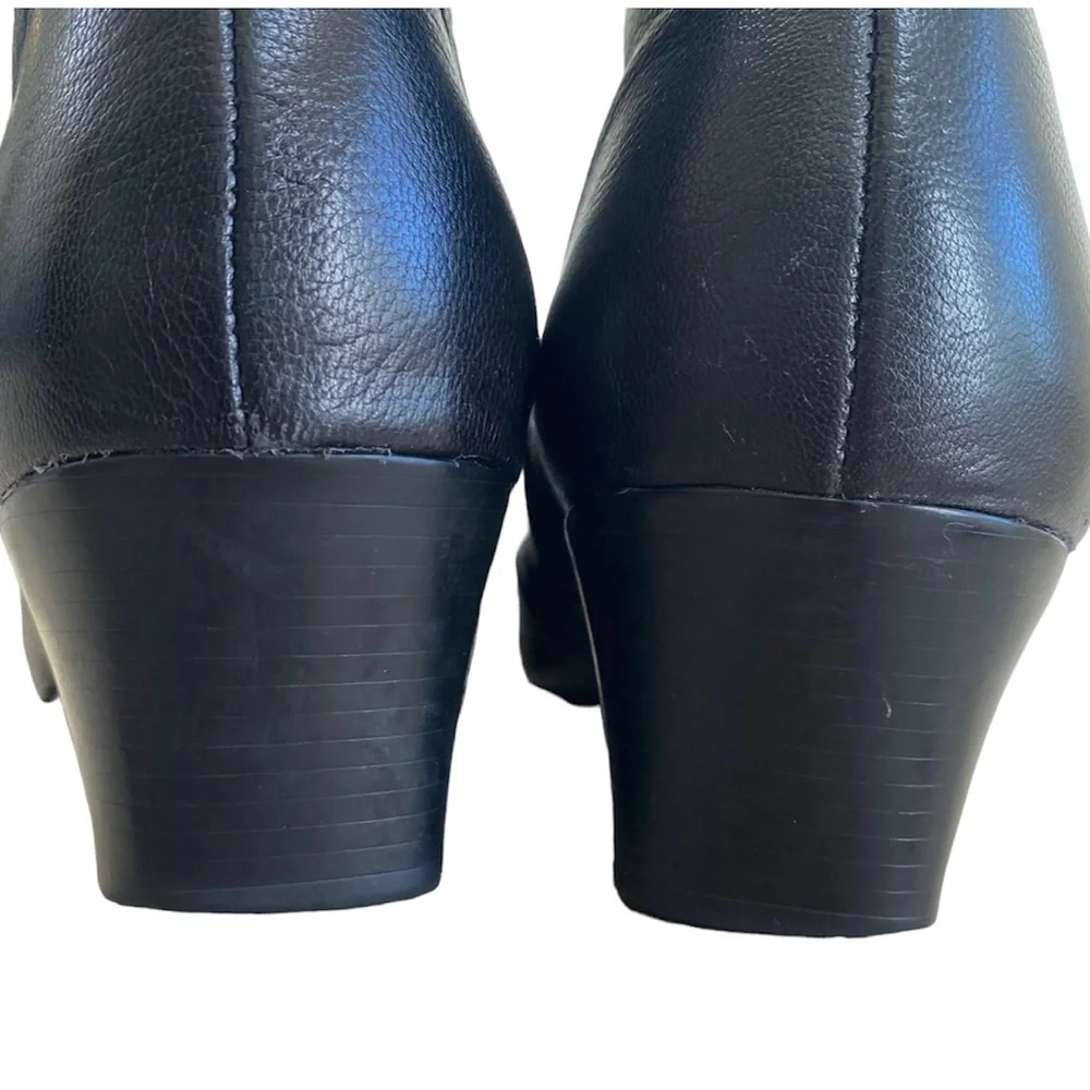 Munro American Black Zip up Bootie Faith Black Kid Size 9.5 Wide - Picture 4 of 11